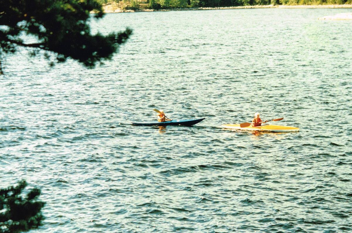 Tycho kanotocht van Noorwegen naar Zweden 1988