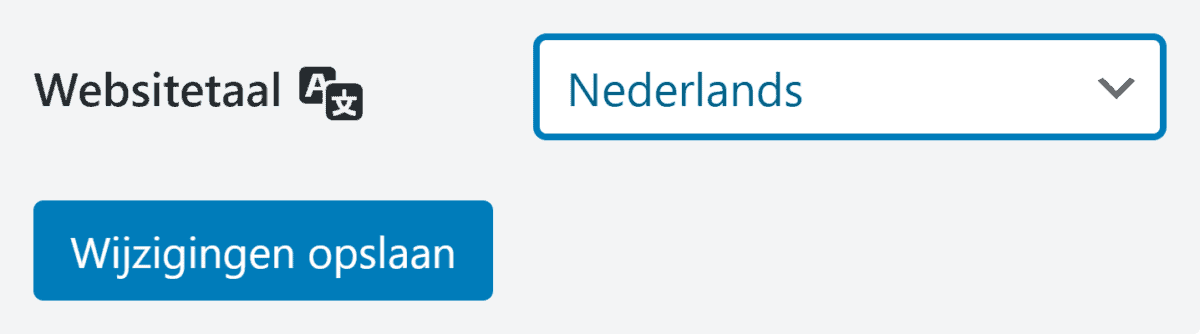 WordPress taal in het Nederlands