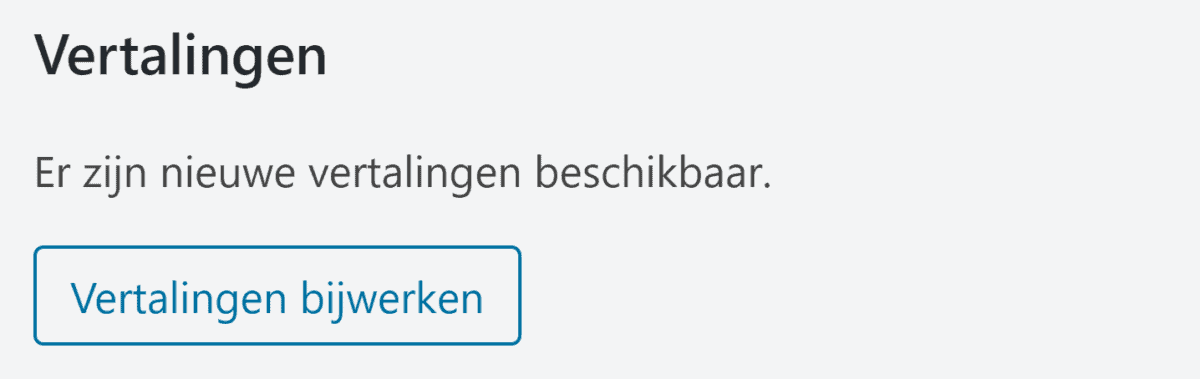 WordPress vertalingen bijwerken